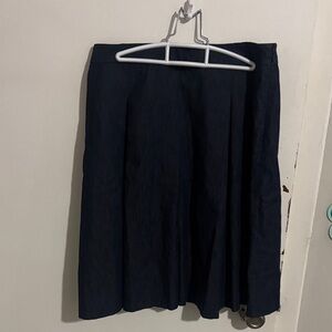 Women's Size 8 The Limited Pleated A-Line Skirt Navy Blue